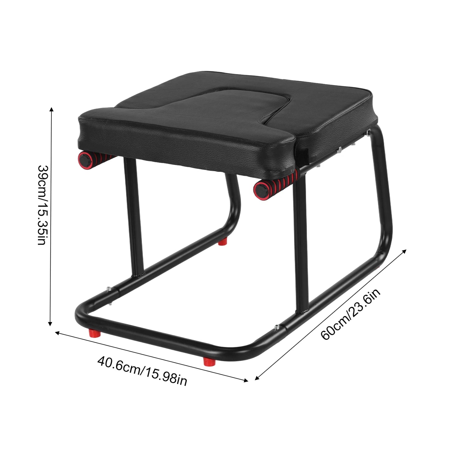 Yoga Headstand Stool with Anti-Slip Mat Yoga Inversion Chair Metal Frame & PU Pads for Back Decompression Strength Training