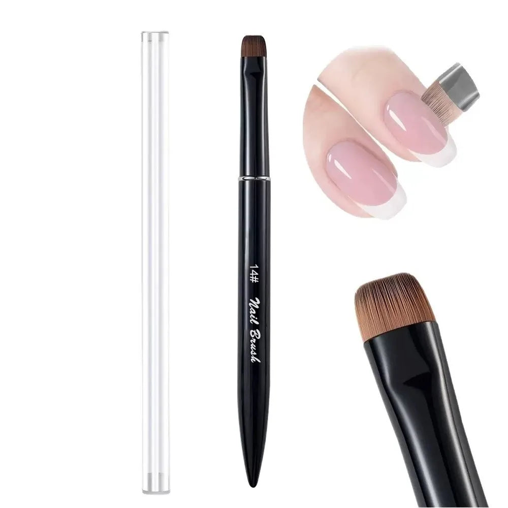 3 in 1 French Nail Brush with Multifunctional Head - Fine Nail Brush for Gel and Acrylic Nails for Precise Cleaning
