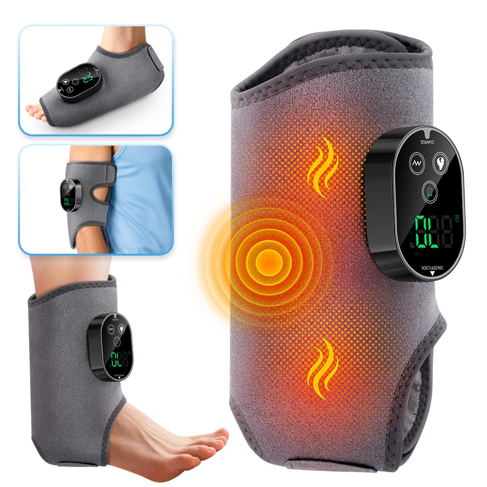 Electric Ankle Protector Ankle & Wrist Massager Foot Brace Heating Vibration Ankle Support Guard Band Muscle Relaxation