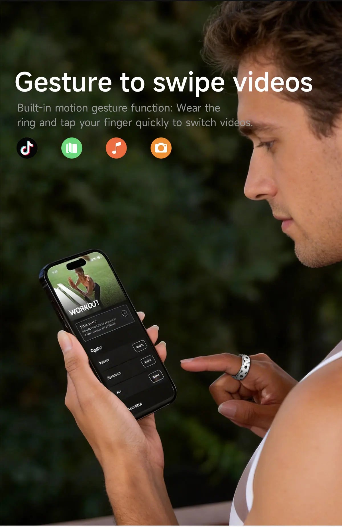 （Local USA）Football Smartring  Incoming Call Vibration Alerts Smart Ring Gesture Control Messages Alarms Vibration Health Monitoring Smartring Women Men