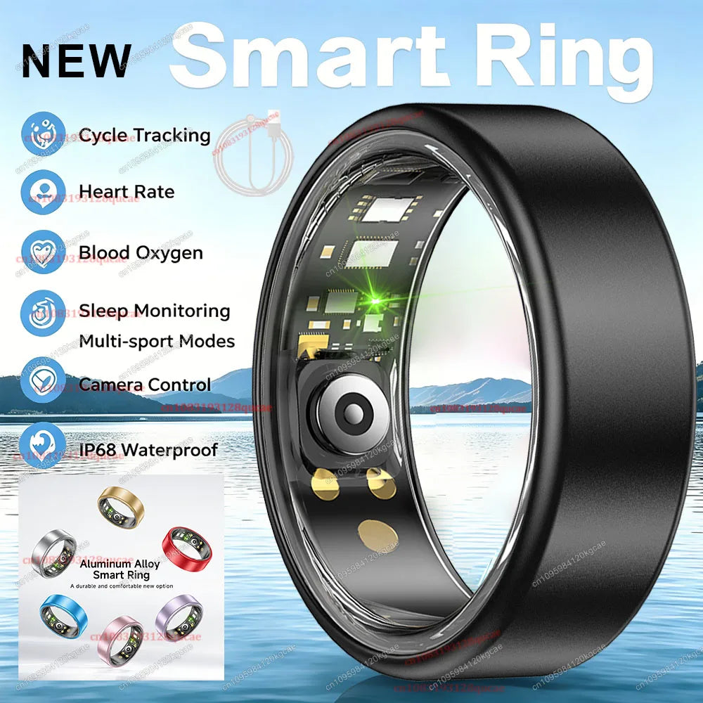 2026 Upgraded Smart Ring - Real-Time Health Tracker Ring, Heart Rate, Blood Pressure, Blood Oxygen, Steps, Exercise and Fitness, Sleep, Multiple Scenarios, Activity Tracker Rings,  Ideal Thanksgiving/Valentine'S Day/Christmas