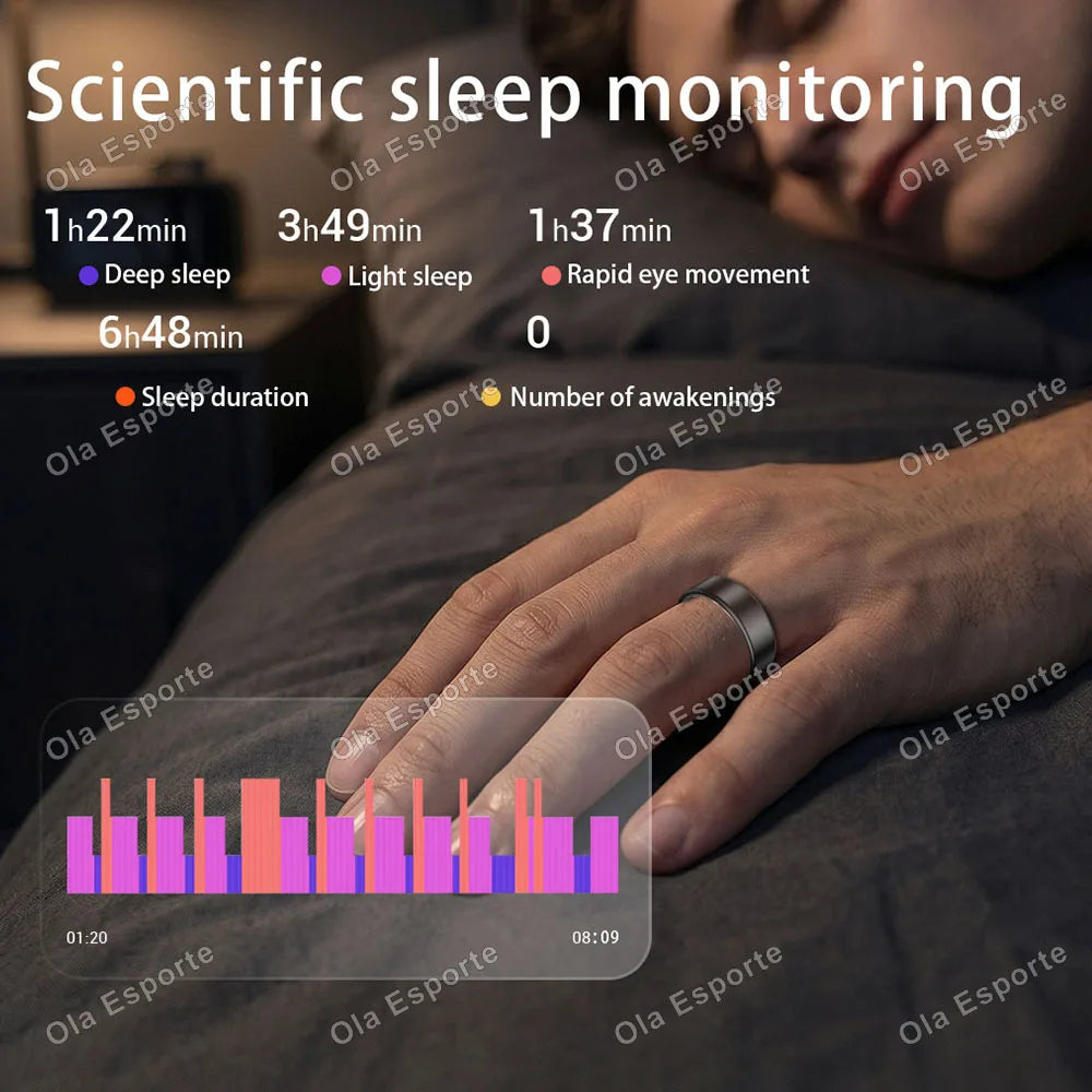 2026 Upgraded Smart Ring - Real-Time Health Tracker Ring, Heart Rate, Blood Pressure, Blood Oxygen, Steps, Exercise and Fitness, Sleep, Multiple Scenarios, Activity Tracker Rings,  Ideal Thanksgiving/Valentine'S Day/Christmas