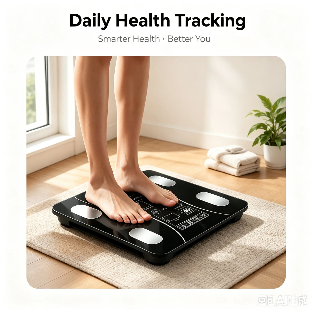 Digital Body Fat Scale, High Precision Body Composition Analyzer, Tempered Glass Bathroom Weight Scale with LCD Display for BMI, Body Fat, Weight Monitoring