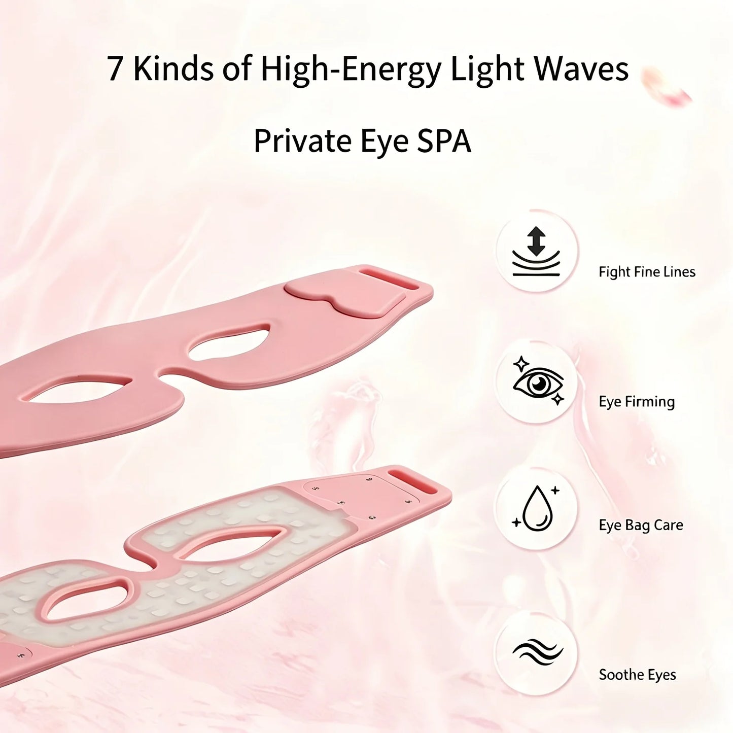 Eye Massager Silicone Eye Firming Device with 7color LED USB charging Relieves Eye Fatigue Enhances Skin Elasticity&Anti-wrinkle
