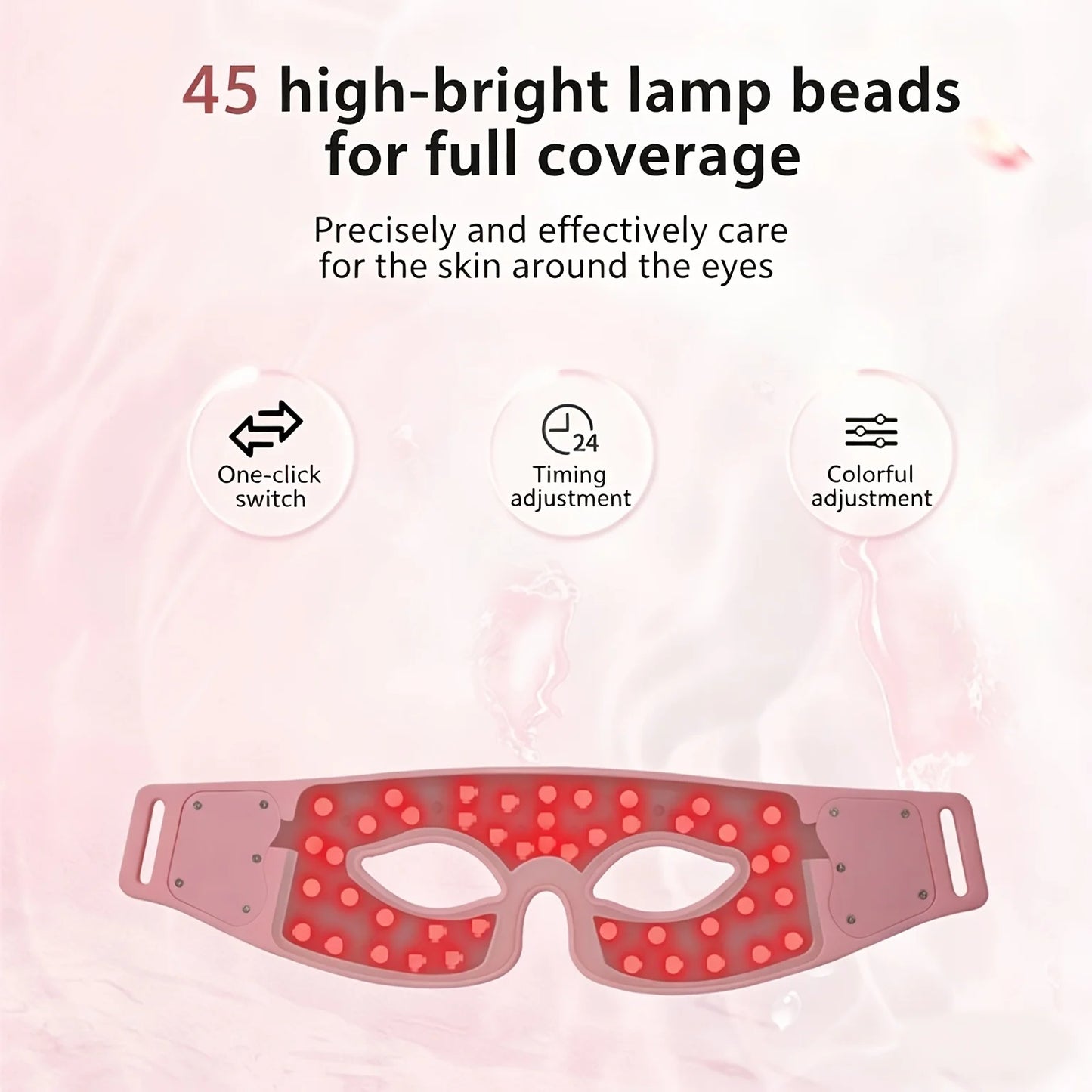 Eye Massager Silicone Eye Firming Device with 7color LED USB charging Relieves Eye Fatigue Enhances Skin Elasticity&Anti-wrinkle