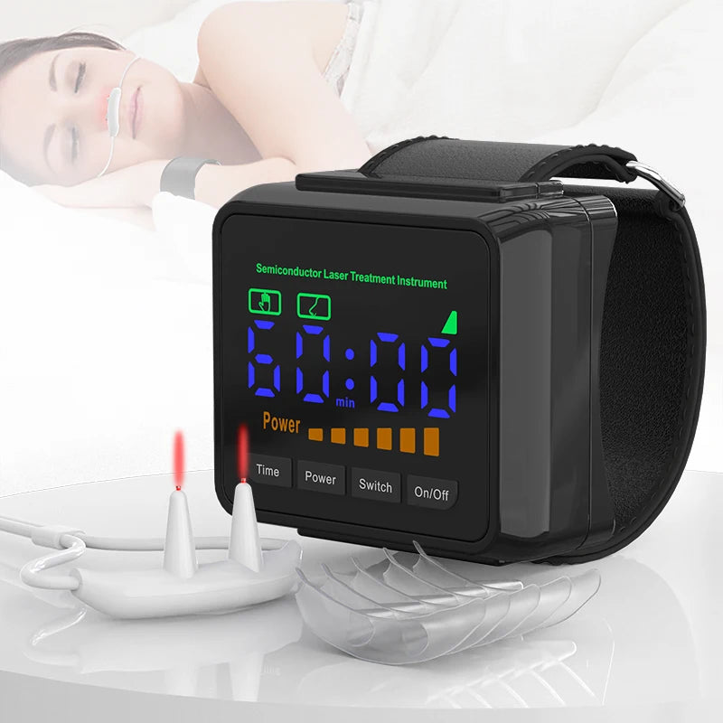 Laser Watch Therapy 650nm Diabetic Watch Semiconductor Laser Treatment for High Blood Pressure Congested Nose Rhinitis