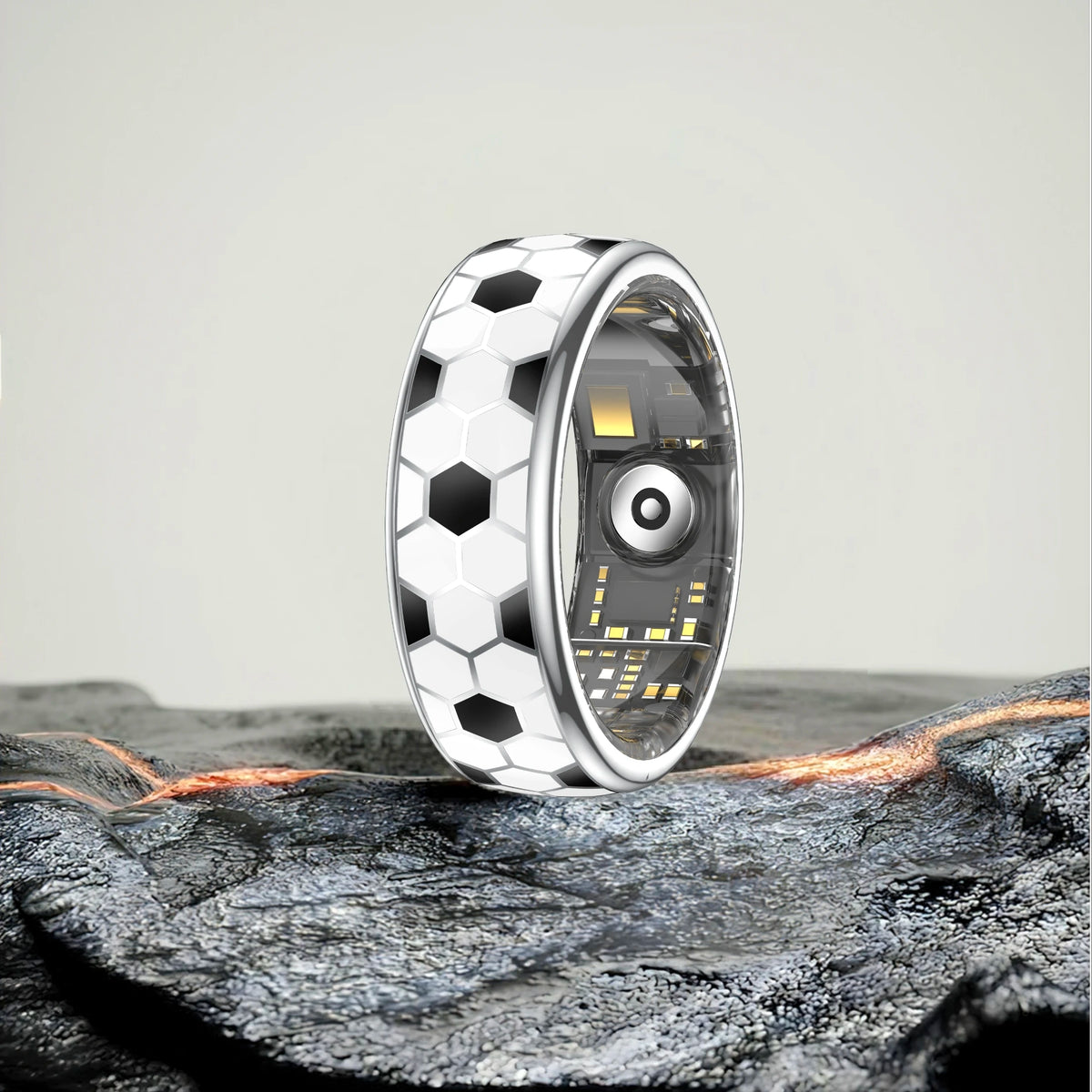 （Local USA）Football Smartring  Incoming Call Vibration Alerts Smart Ring Gesture Control Messages Alarms Vibration Health Monitoring Smartring Women Men