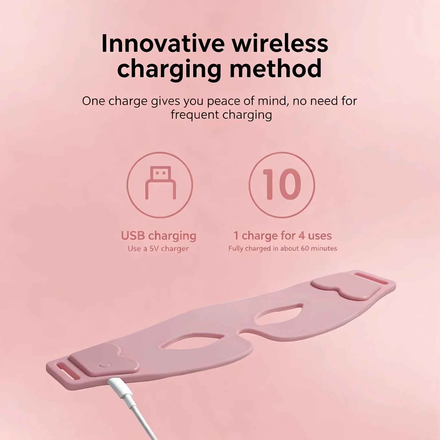 Eye Massager Silicone Eye Firming Device with 7color LED USB charging Relieves Eye Fatigue Enhances Skin Elasticity&Anti-wrinkle