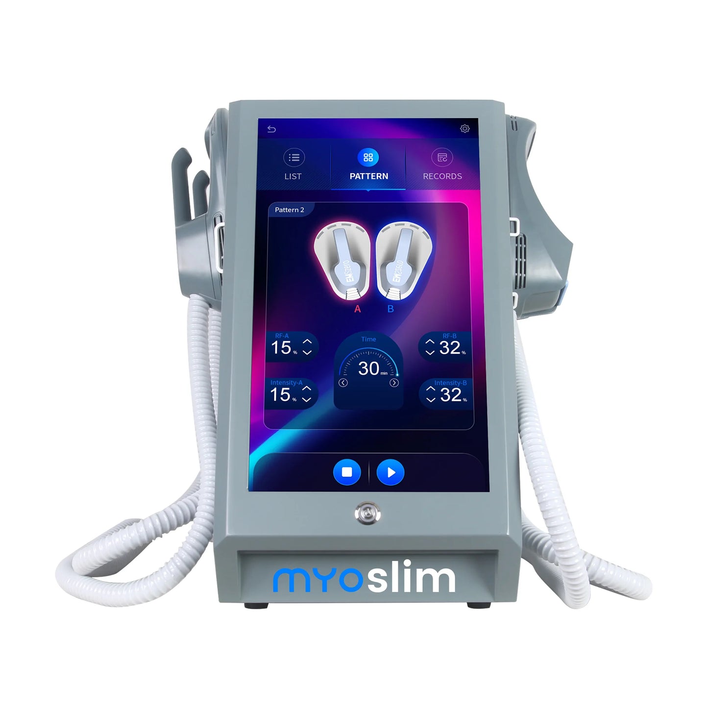 Myoslim Neo Portable Body Slimming EMS Machine Electromagnetic Muscle Stimulate Fat Removal Build Muscle.