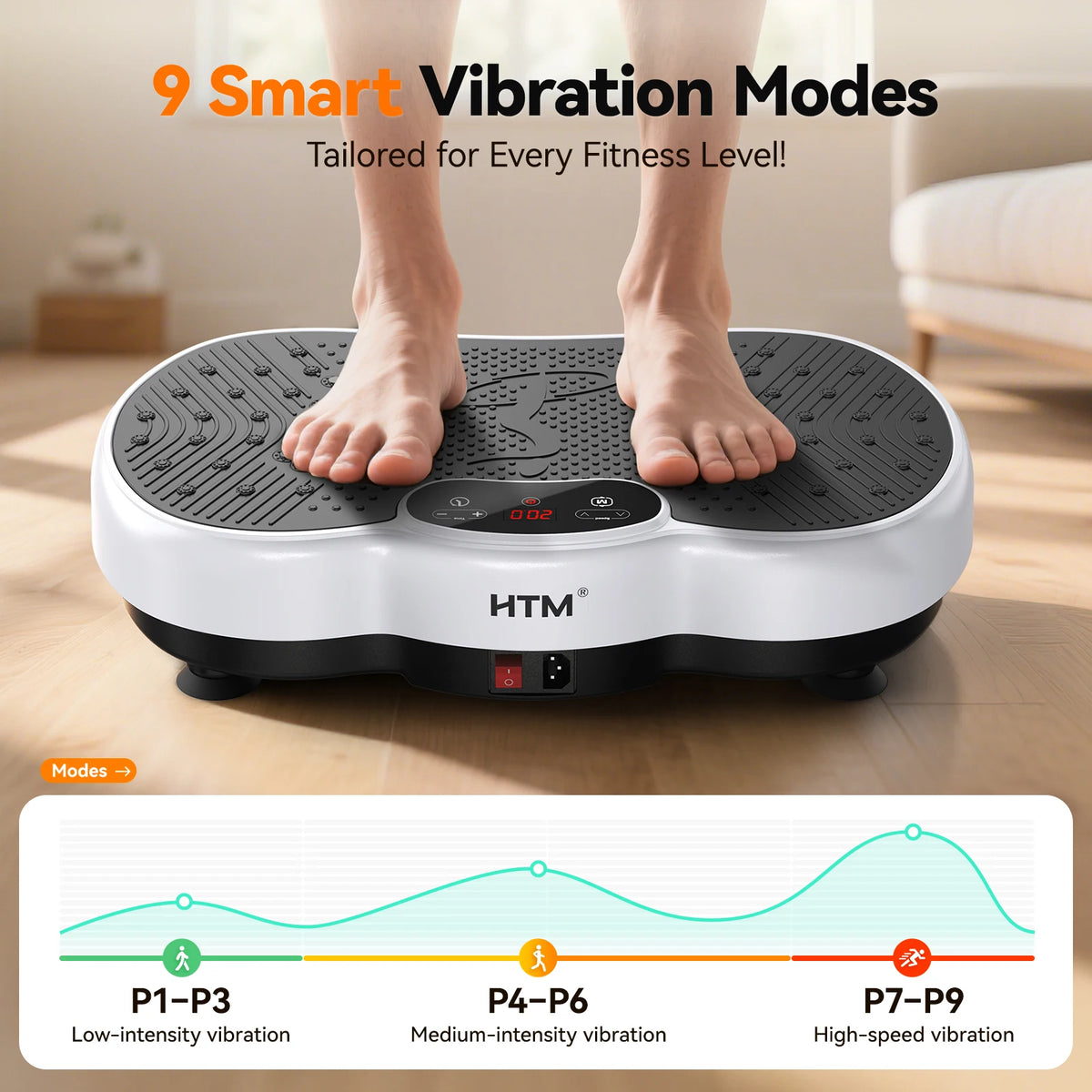 Whole Body Fitness Massage Calorie Counter Vibration Plate 120 Speed Levels Professional Machine for Effortless Body Sculpting