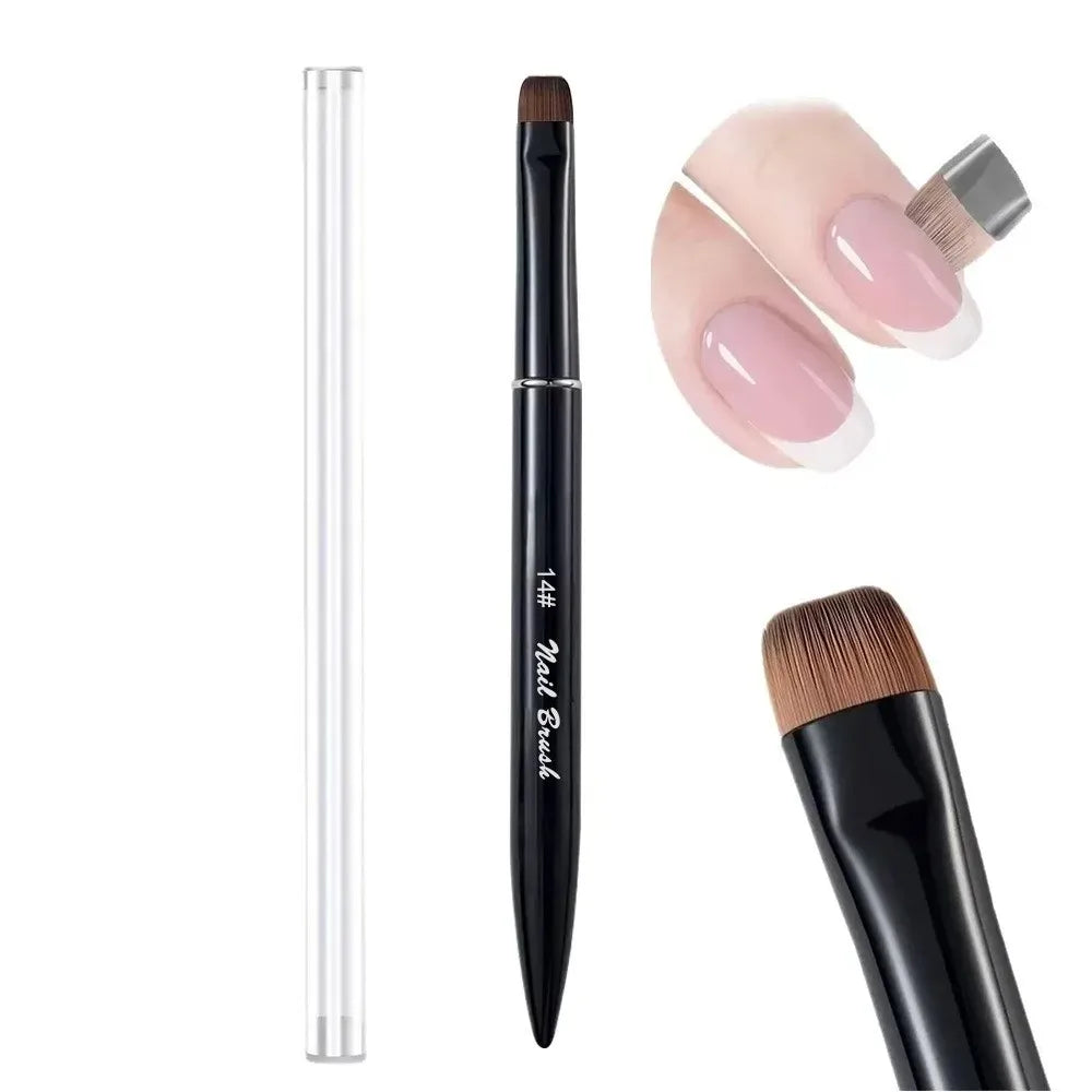3 in 1 French Nail Brush with Multifunctional Head - Fine Nail Brush for Gel and Acrylic Nails for Precise Cleaning
