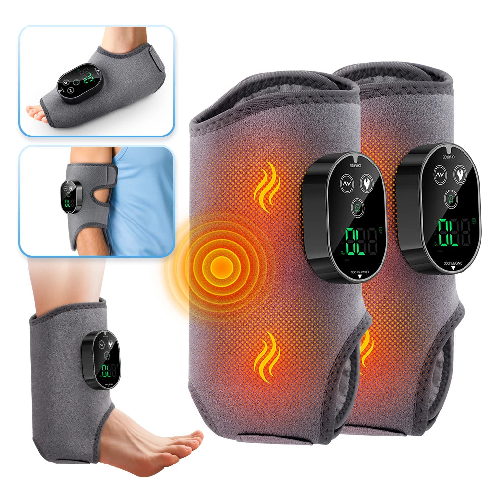Electric Ankle Protector Ankle & Wrist Massager Foot Brace Heating Vibration Ankle Support Guard Band Muscle Relaxation
