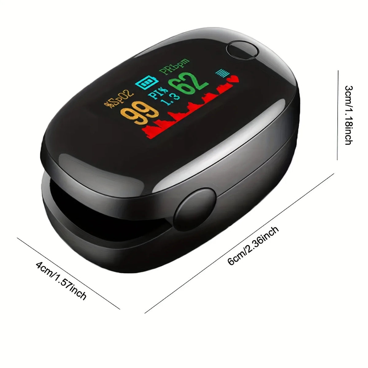 Digital Finger Pulse Oximeter LED Color Display Auto SPO2 Blood Oxygen Saturation PR Heart Rate Blood Oxygen Saturation Monitor