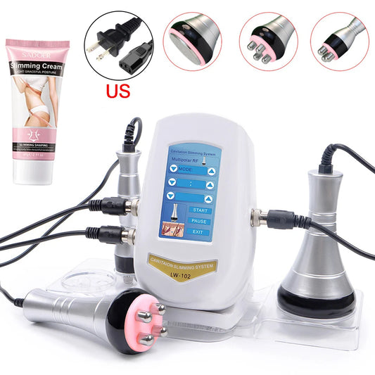 3 In 1 Beauty Body Slimming Massager Cavitation Machine Multi-Functional Device Face Body Tightening Lifting Spa Skincare Tool