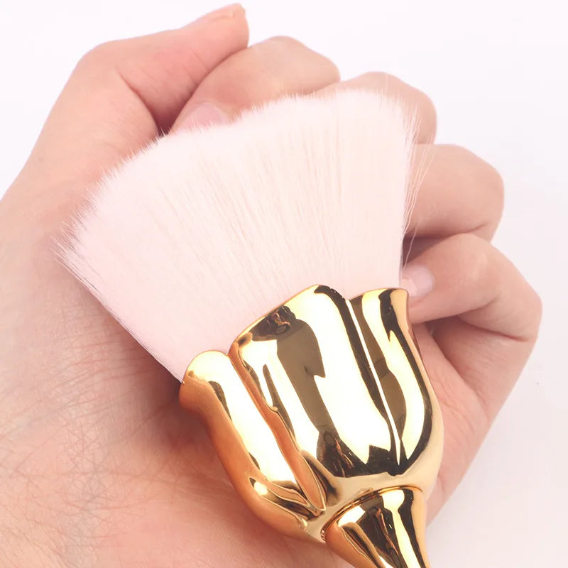 2pc-Rose Soft Brush, Nail Art Special, Nail Dust Brush, Gel Nail Polish Dust Cleaning Brush, Nail Art Tools