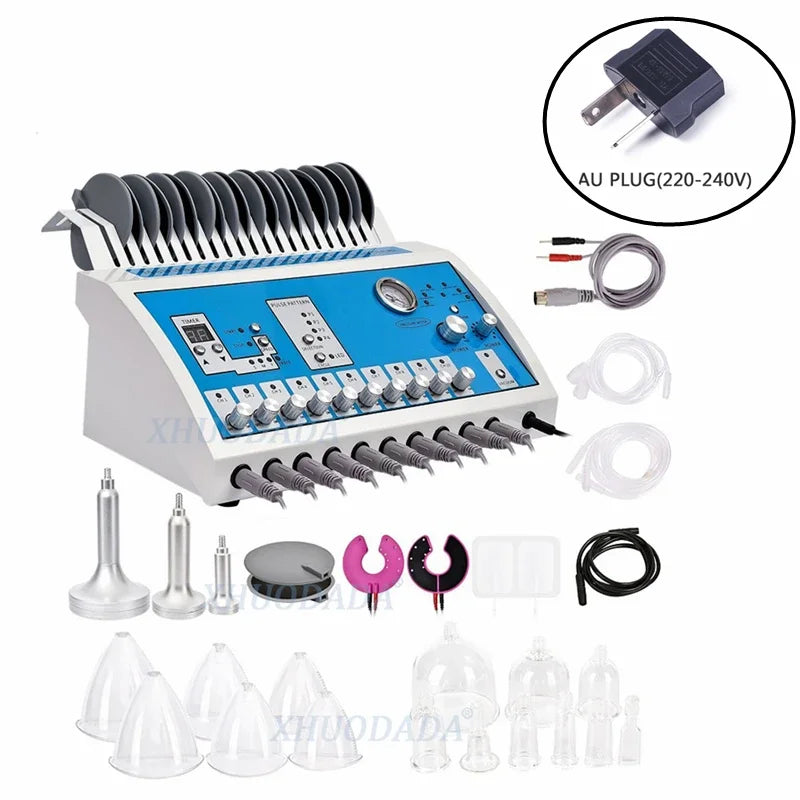 Infrared Heat Russian Wave Electric Muscle Stimulate EMS Machine Vacuum Massage Body Shaping for Home Salon Use Galvanic
