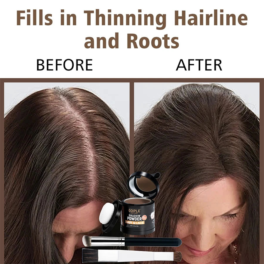 Hairline Shadow Powder for Eyebrows Beard Line Quick Cover Grey Hair Root Cover Up Concealer for Lace Wig Forehead Makeup