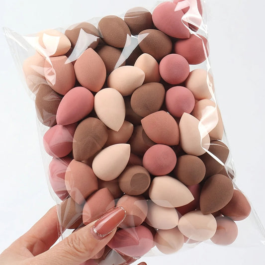 Soft Dry Wet Dual Use Coffee Color Beauty Sponge 12 Pack Household Daily Foundation Makeup Tool For Holiday Party Cosmetic Supply