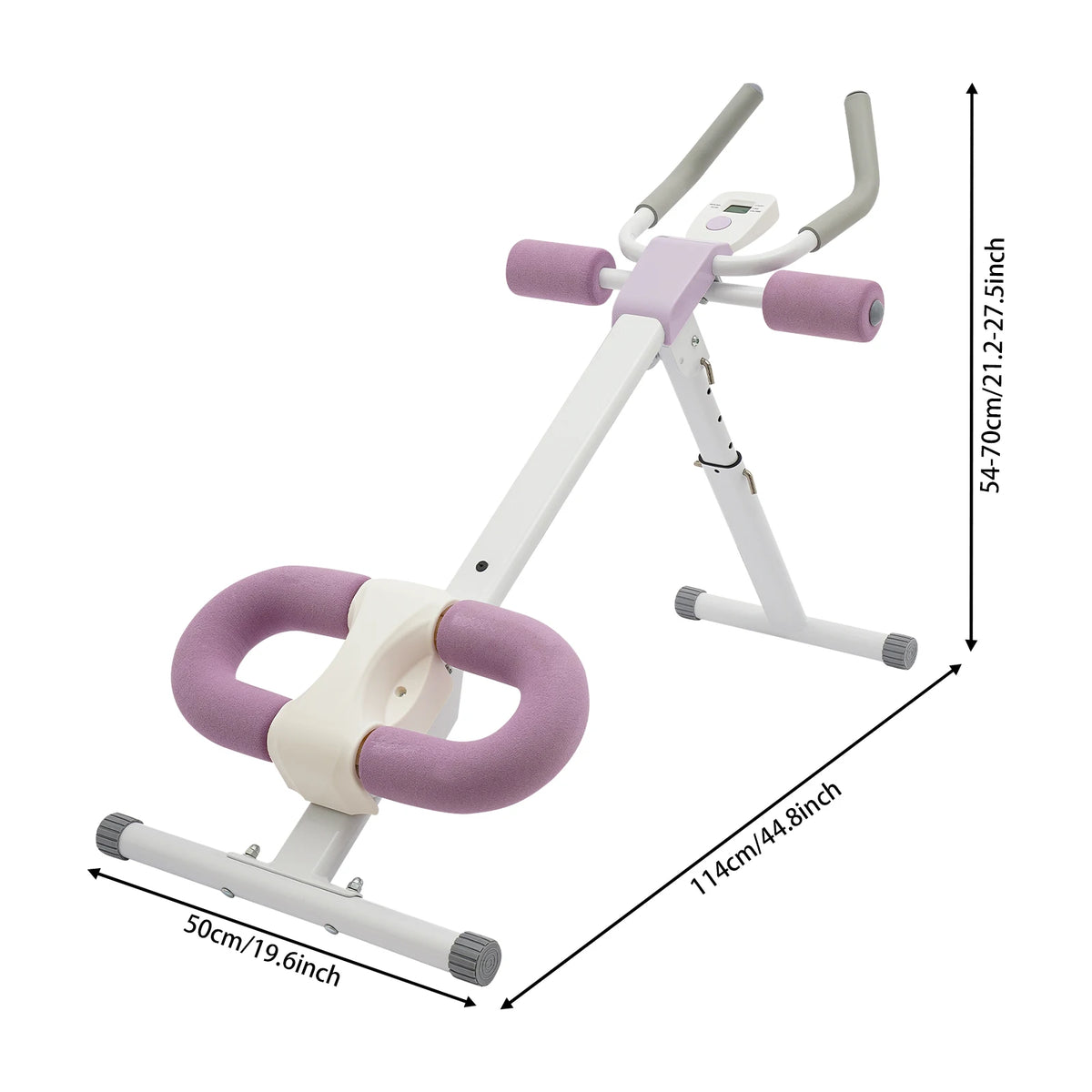 Foldable Abdominal Trainer Machine, Ab Workout Equipment with 2 Levels Incline & 5 Height Adjustable for Home Gym
