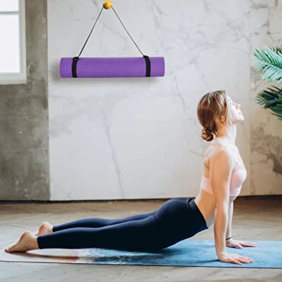 Yoga Pilates Mat Strap - Looped Sling/Harness/Carrier Strap with Stretching Band Loops for Pilates, Exercises and Aerobics Mat