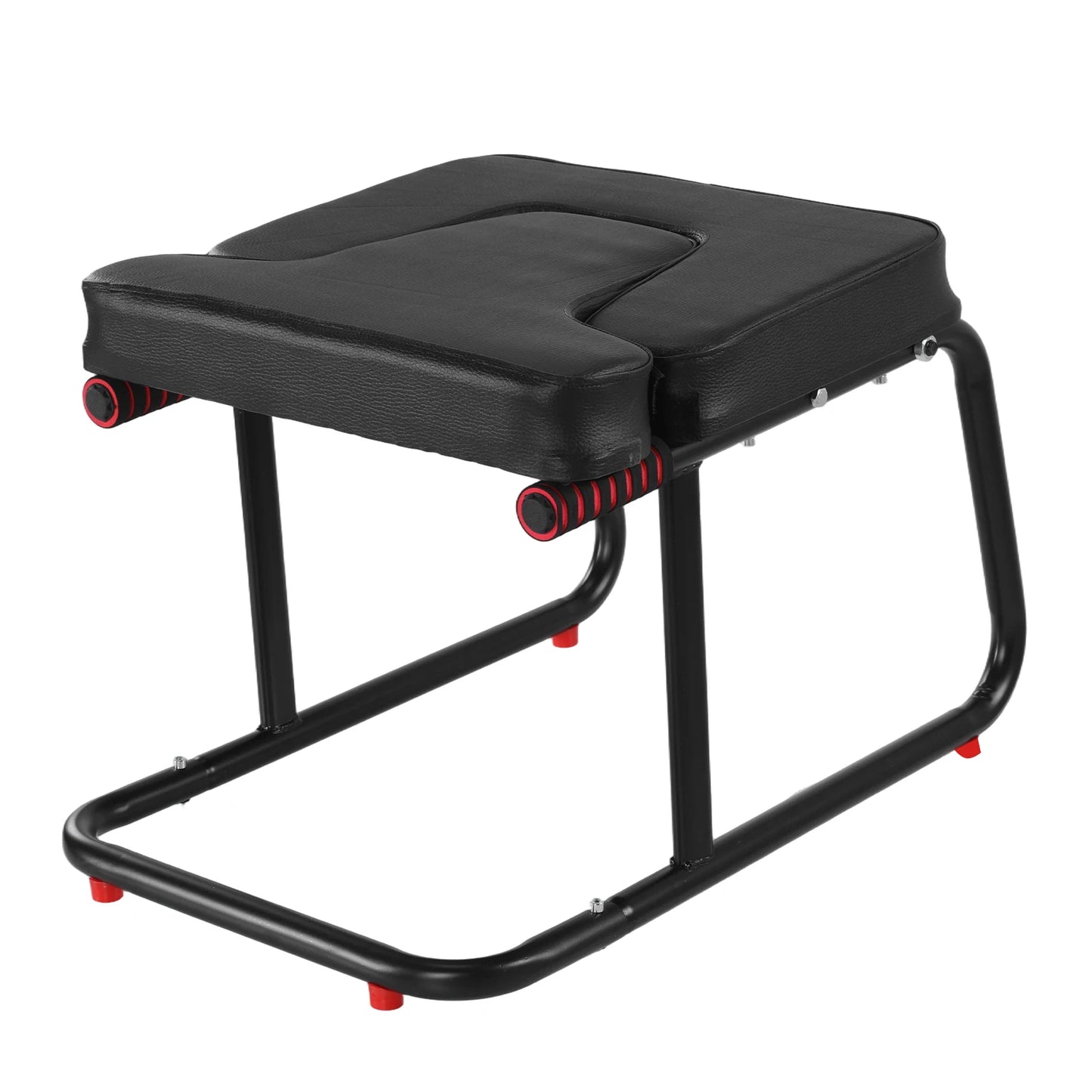 Yoga Headstand Stool with Anti-Slip Mat Yoga Inversion Chair Metal Frame & PU Pads for Back Decompression Strength Training