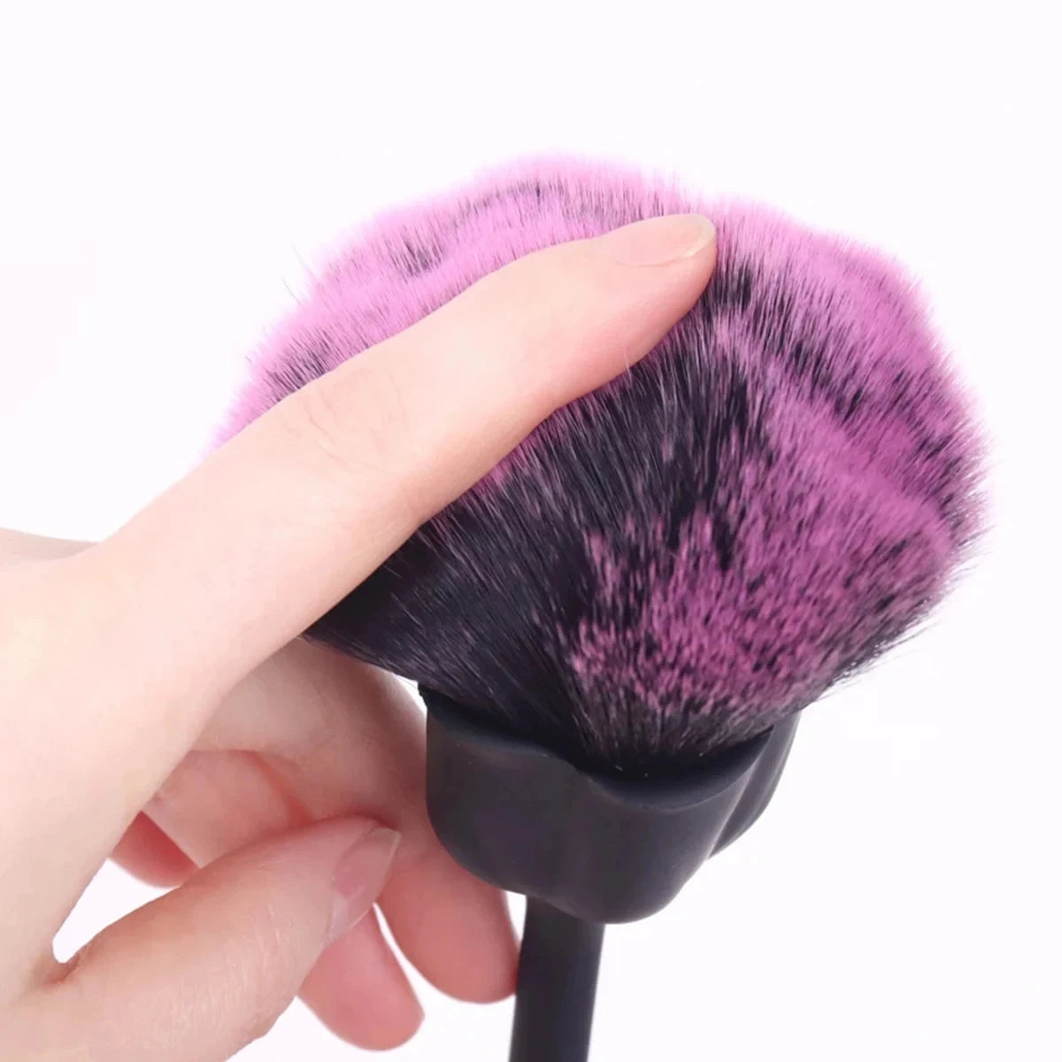 2pc-Rose Soft Brush, Nail Art Special, Nail Dust Brush, Gel Nail Polish Dust Cleaning Brush, Nail Art Tools