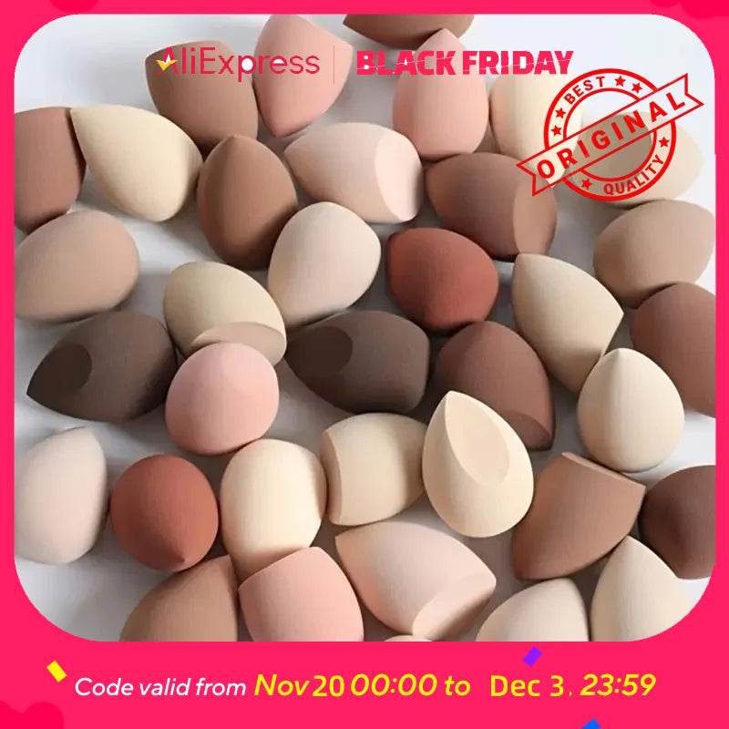 Soft Dry Wet Dual Use Coffee Color Beauty Sponge 12 Pack Household Daily Foundation Makeup Tool For Holiday Party Cosmetic Supply