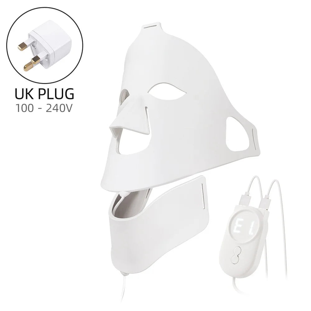 Foreverlily Face Neck Silicone LED Mask 7 Colors LED Light Photon Red Light Therapy 3D Flexible Facial Mask Anti-Ance Skin Care
