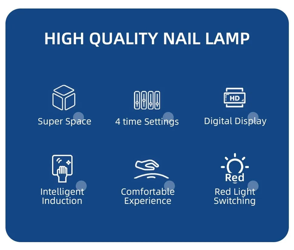 140 LEDS Nail Lamp Quick UV Gel Nail Polish Dryer With 4 Timer Sensor Lamp For Manicure Salon Tools