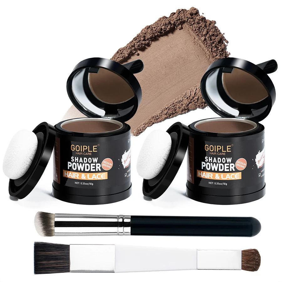 Hairline Shadow Powder for Eyebrows Beard Line Quick Cover Grey Hair Root Cover Up Concealer for Lace Wig Forehead Makeup
