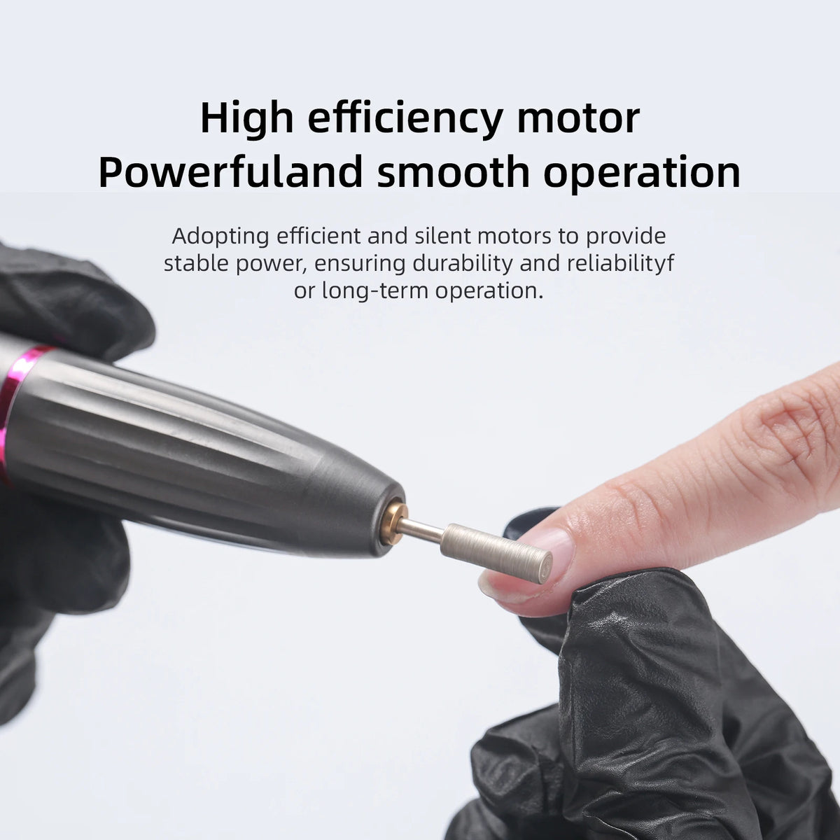 45000RPM Professional Electric Nail Drill Machine, Portable Rechargeable Nail File for Gel Nail Remover, Manicure Pedicure Polishing Tool for Salon & Home Use