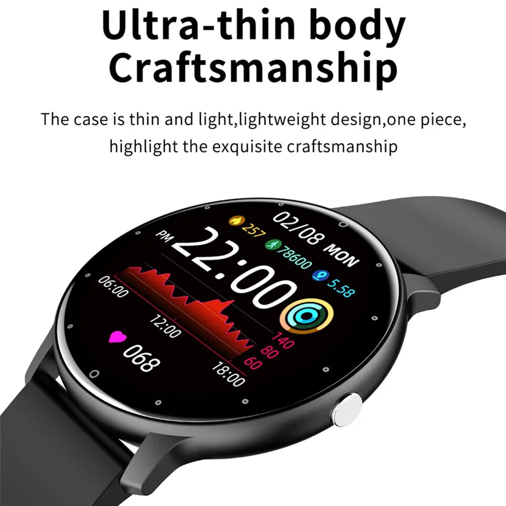 Hot ZL02 Smart Watch Full Screen Sport Fitness Watch IP67 Waterproof Information Reminder Multifunctional Watch Dropshipping