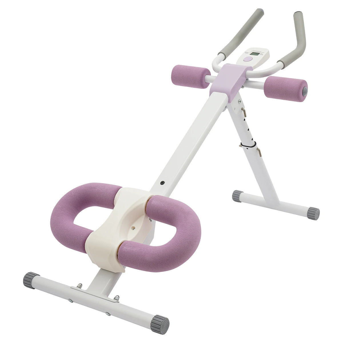 Foldable Abdominal Trainer Machine, Ab Workout Equipment with 2 Levels Incline & 5 Height Adjustable for Home Gym
