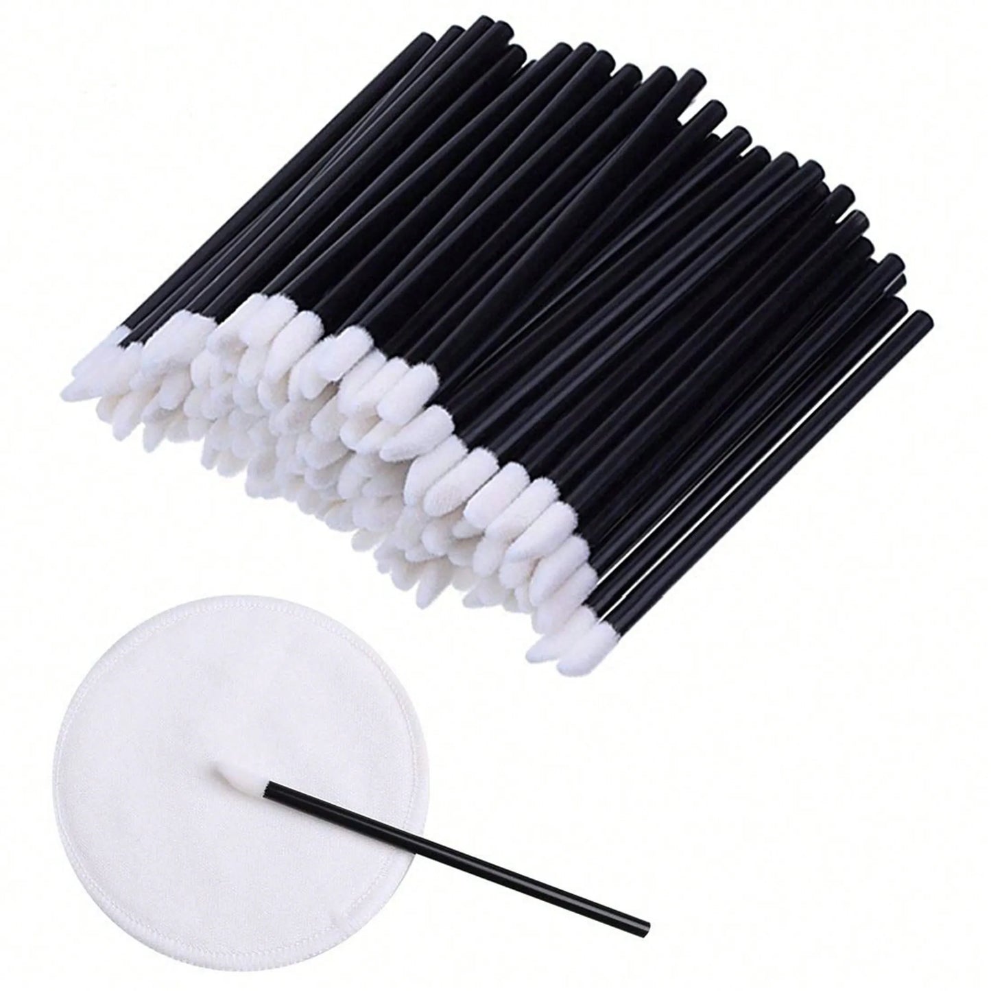 100pcs/Set Disposable Lip Brushes, Makeup Applicator Wands For Lipstick, Lip Gloss, Cosmetic Beauty Tools Kit,Giveaways