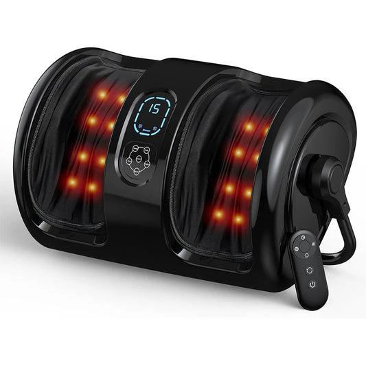 Shiatsu Foot Massager Calf Massage Machine Airbag Heated Vibration 3 Levels Detachable Kneading Massager Tired Relief Home Spa