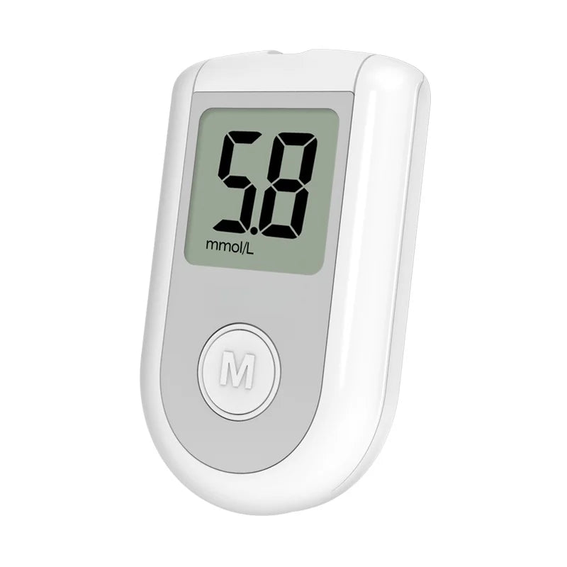 New Blood Glucose Meter Kit No Coding with 50pcs Strips Lancets 0.7ul 5s Fast Results Memory Blood Sugar Monitor for Home Use Tool