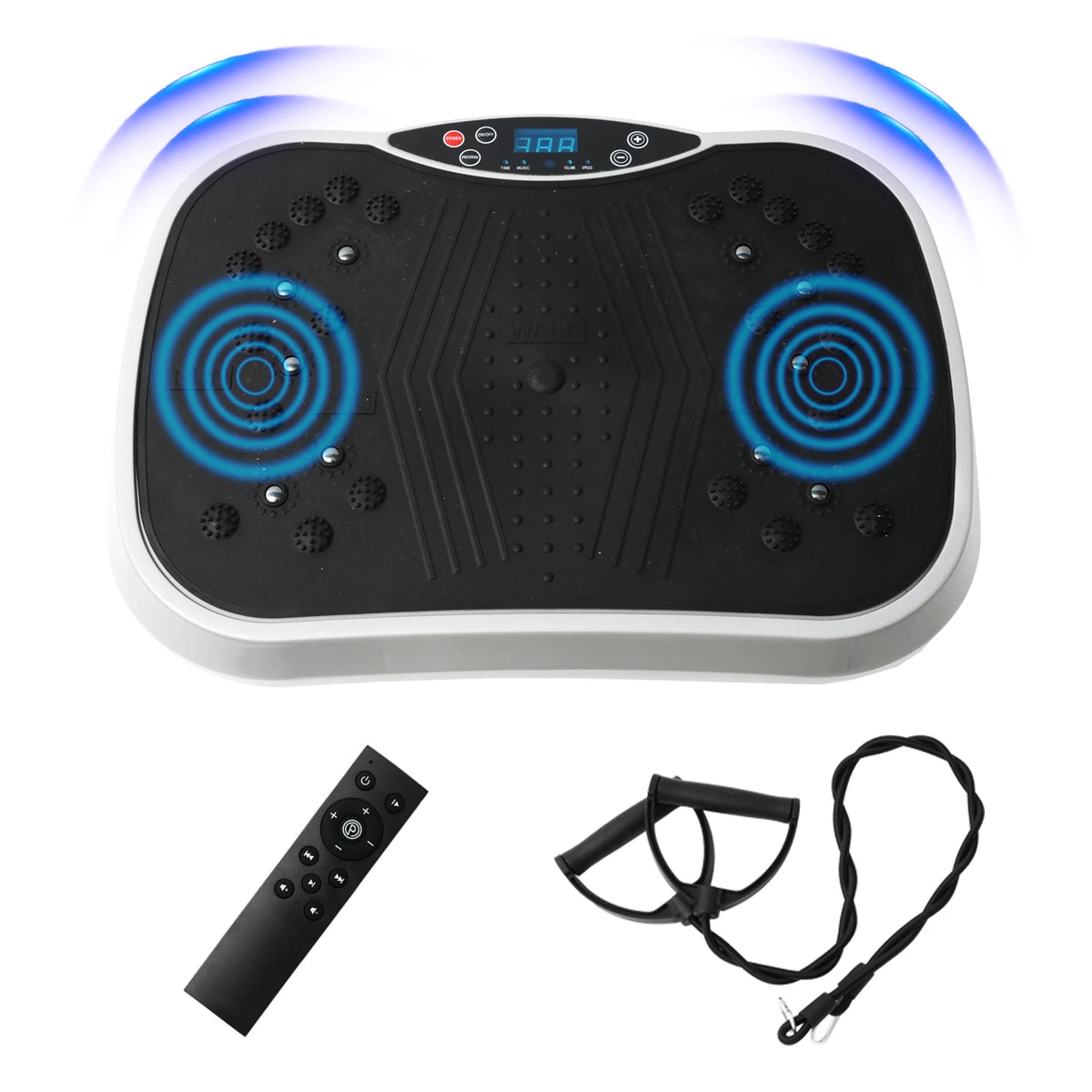 Vibration Plate Exercise Machine Portable Fat-Burning Machine Weight Loss 220 lbs Full-Body Workout Shaker BT Remote Control