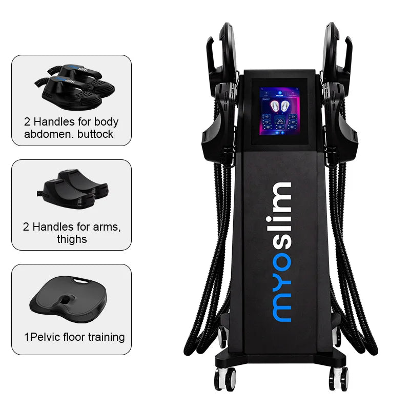 Myoslim 6500W 15T 200HZ EMS Neo RF Nova Body Sculpting Machine For Muscle Development Fat Burning Weight Loss Muscle Stimulation