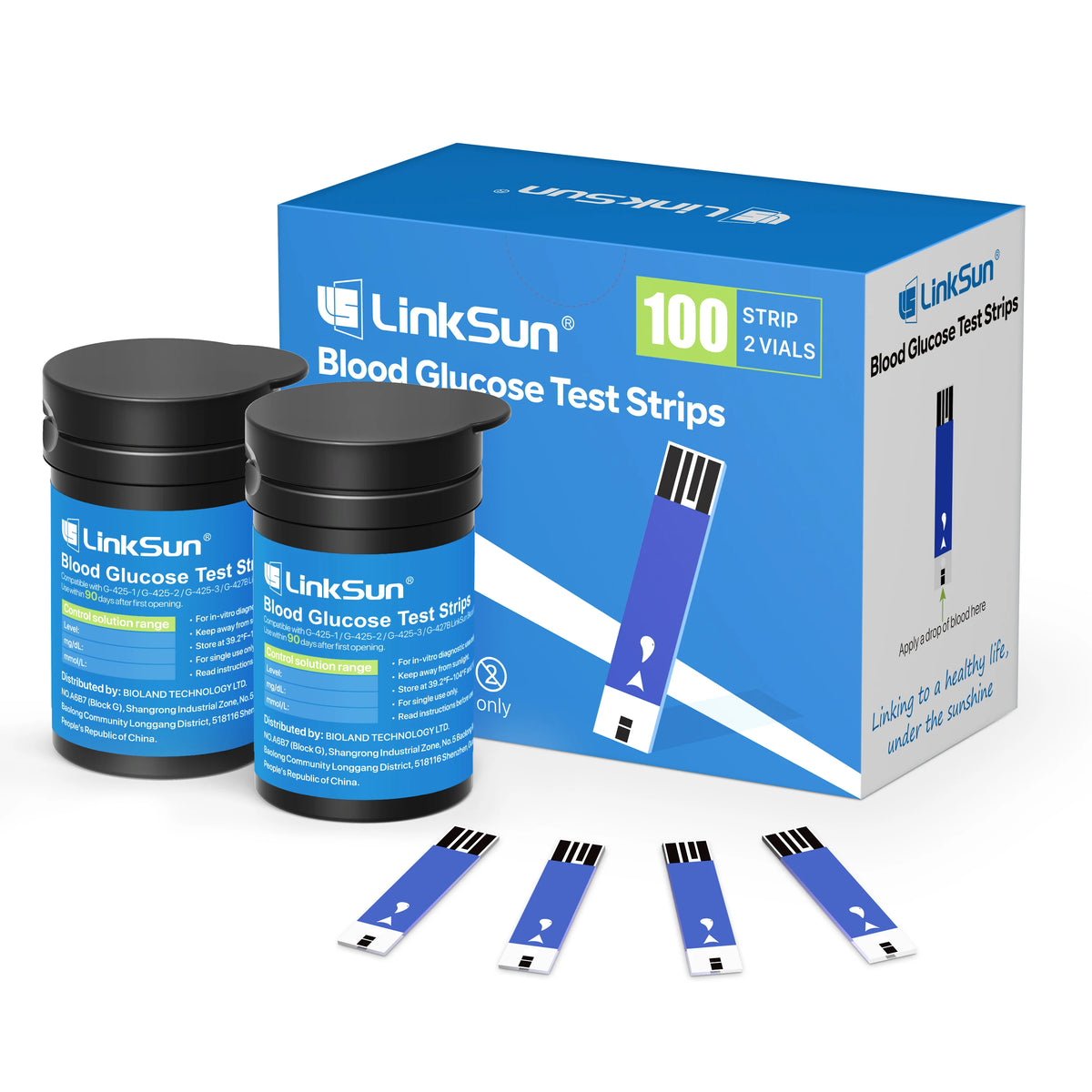 Blood Glucose Monitor G-425-1 50 Strips High-Precision+ Brightness 1 Blood Sugar Monitor 1 Lancing Device Diabetes Testing Kit