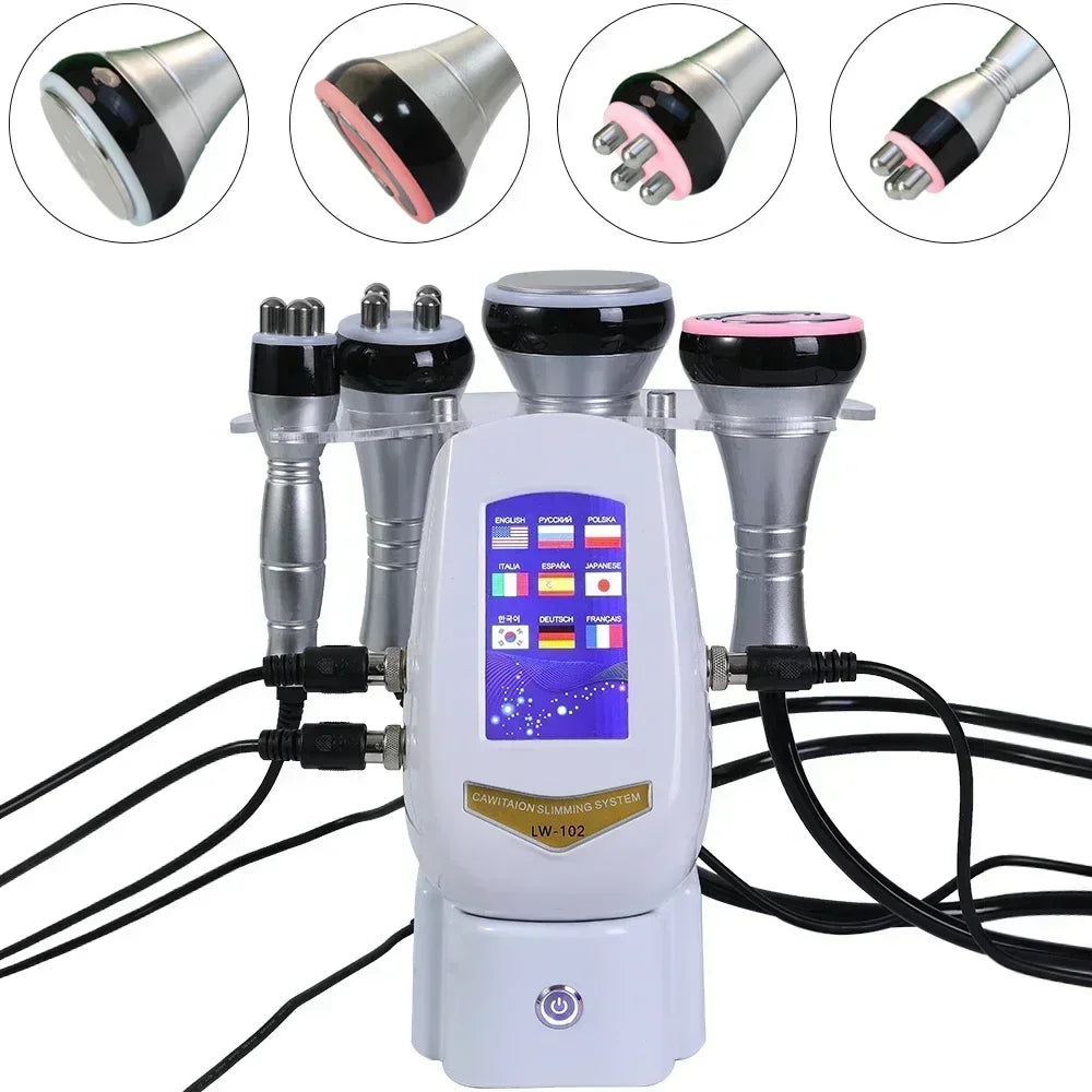 4 IN 1 40K  Ultrasonic Cavitation Vacuum Multi-pole Radiofrequency Beauty Weight Loss Instrument New Ultrasonic Liposuction Mach