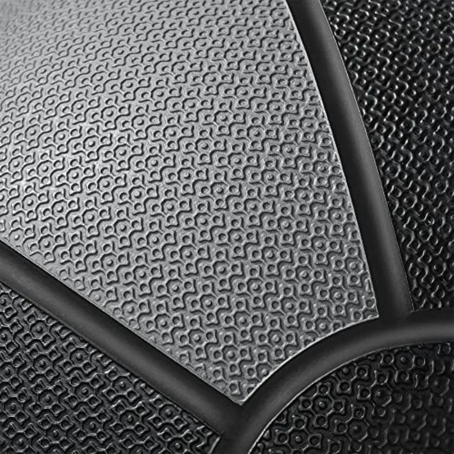 Medicine Ball - Weighted Fitness Non-Slip Ball for home gym use rubber material black color textured surface for secure grip