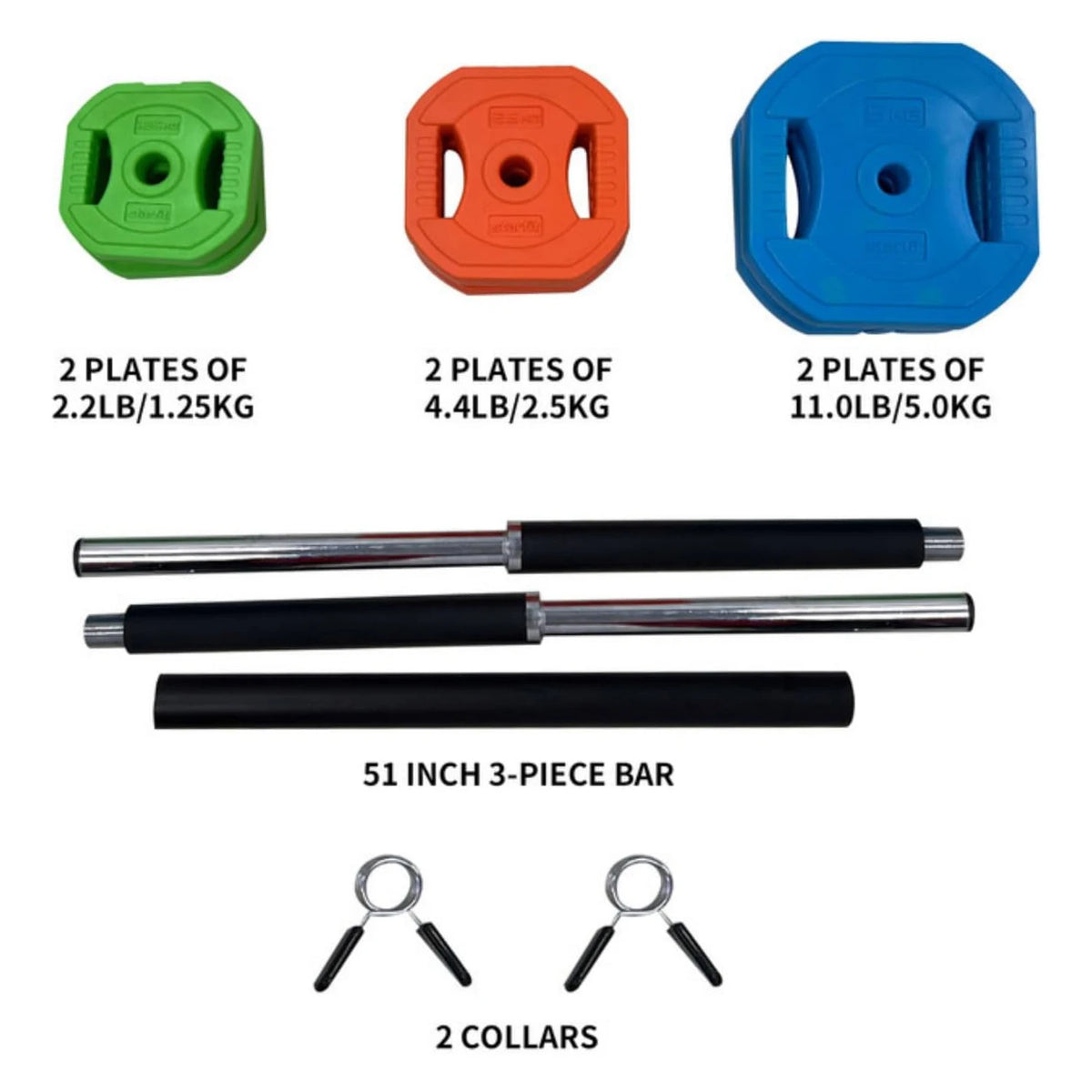 40lb /20kg Adjustable Barbell Disk Free Weights Strength Training Adjustable Barbell Weight Set for Home and Gym Workout