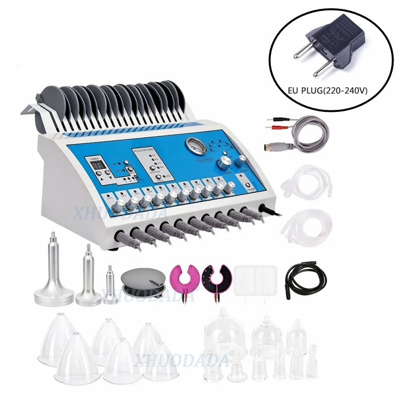 Infrared Heat Russian Wave Electric Muscle Stimulate EMS Machine Vacuum Massage Body Shaping for Home Salon Use Galvanic