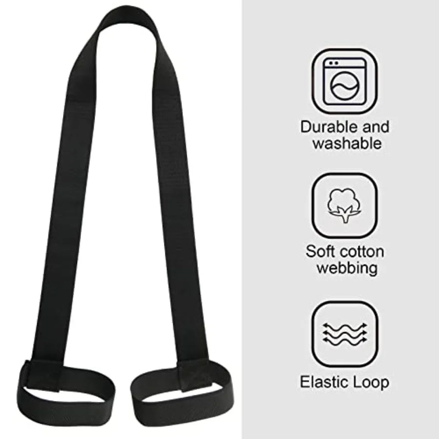Yoga Pilates Mat Strap - Looped Sling/Harness/Carrier Strap with Stretching Band Loops for Pilates, Exercises and Aerobics Mat