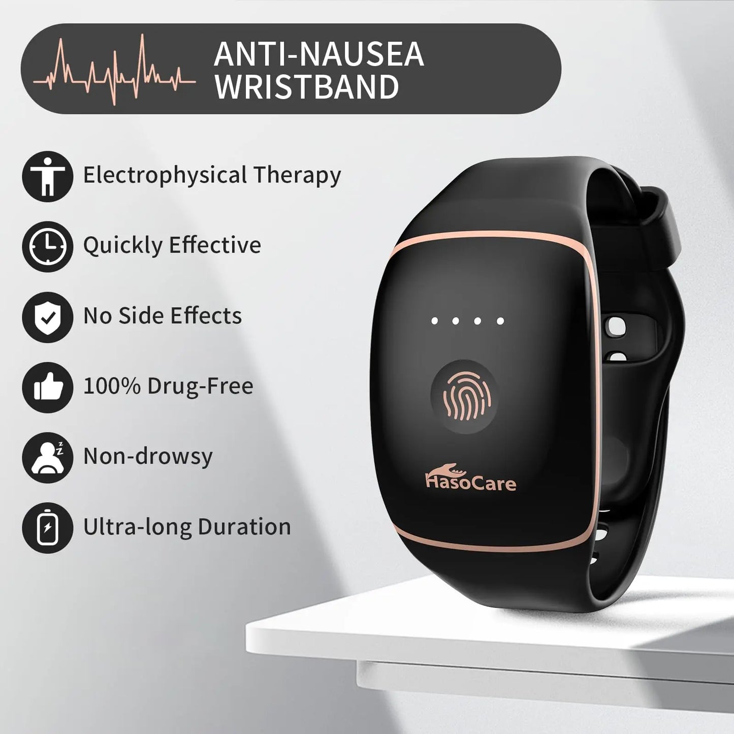 Anti Nausea Wristband 175mAh Battery Motion Sickness Band for Morning Sickness Relief&Relieve Seasickness&Airsickness&Nausea