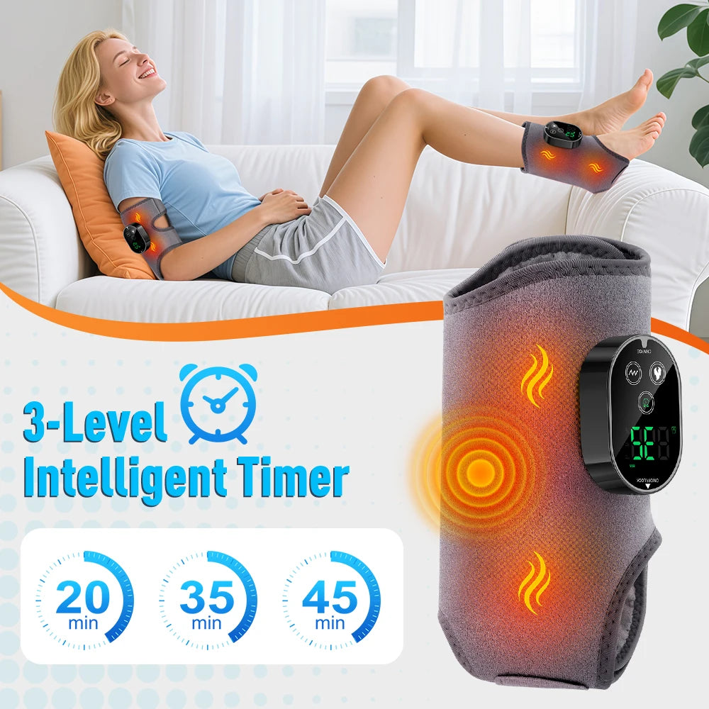 Electric Ankle Protector Ankle & Wrist Massager Foot Brace Heating Vibration Ankle Support Guard Band Muscle Relaxation