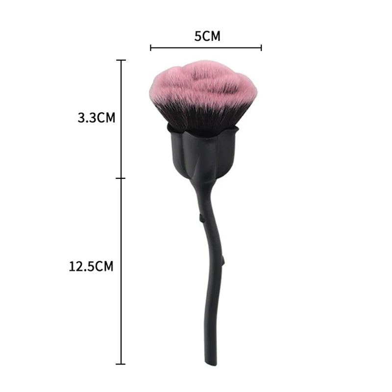 2pc-Rose Soft Brush, Nail Art Special, Nail Dust Brush, Gel Nail Polish Dust Cleaning Brush, Nail Art Tools
