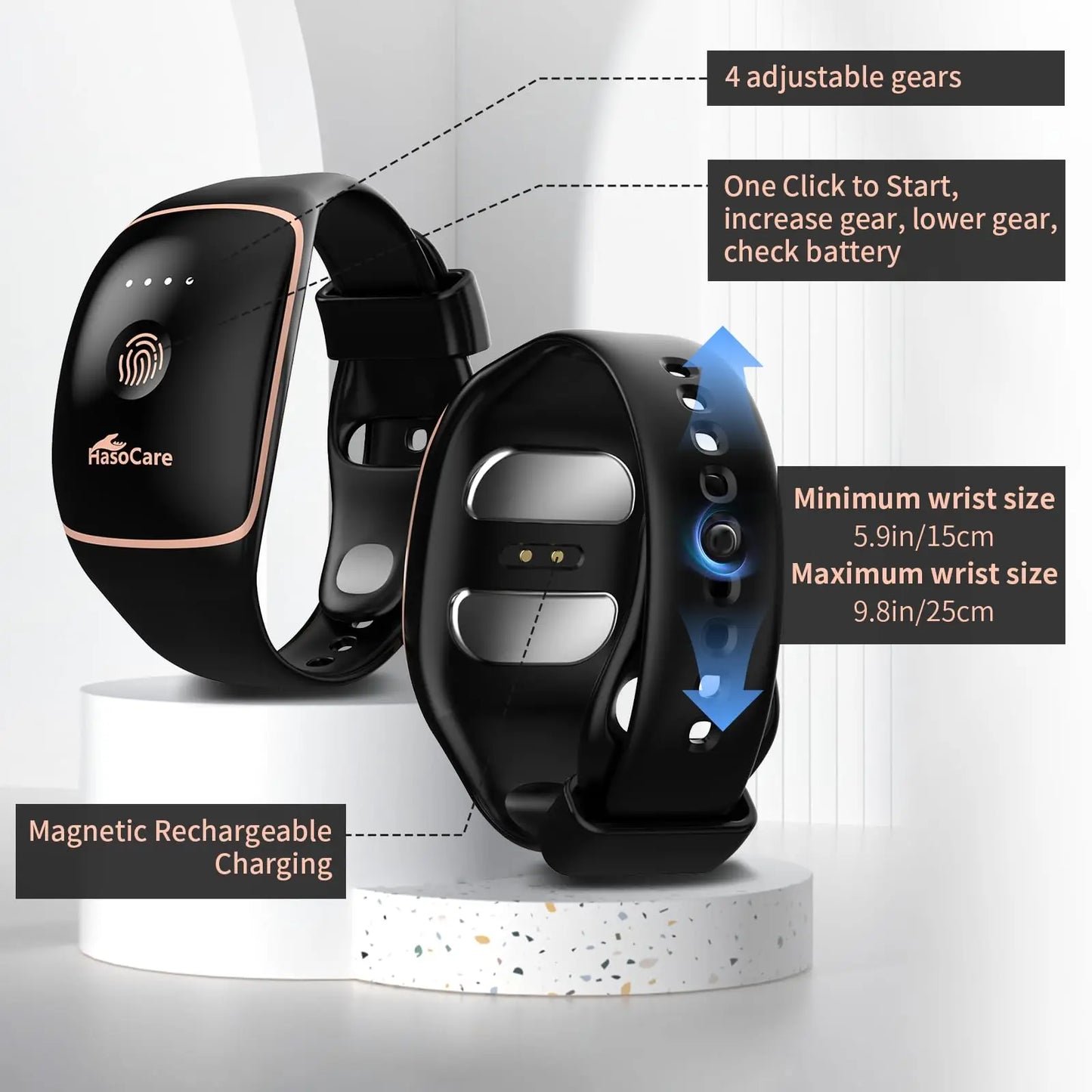 Anti Nausea Wristband 175mAh Battery Motion Sickness Band for Morning Sickness Relief&Relieve Seasickness&Airsickness&Nausea