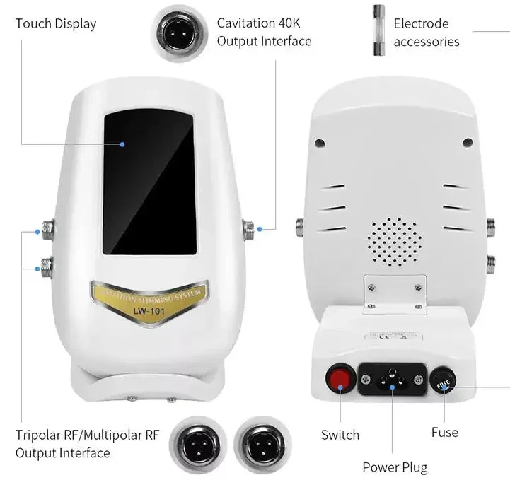 3 In 1 40K Cavitation Body Slimming Machine Facial Massager Skin Tighten Face Lifting Vacuum Suction wrinkle removal