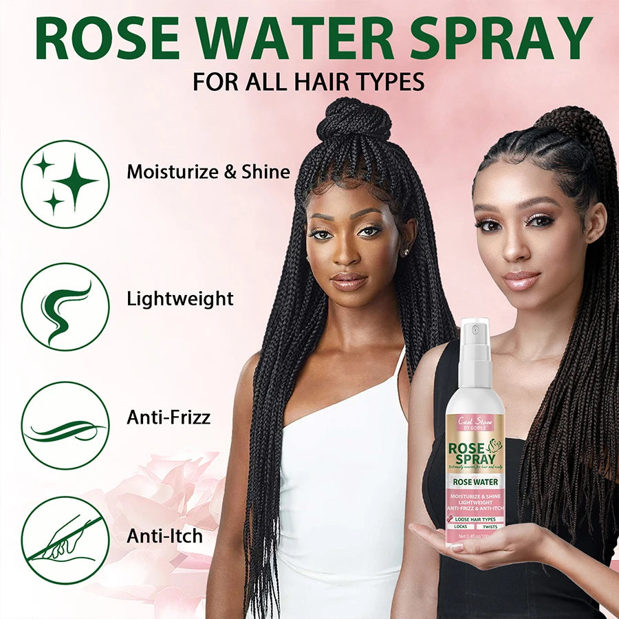 Keratin Protein Hair Serum Anti Frizz Control Repair Hair Rose Water Spray for Hair Moisturize Curly Brush Curl Defining Brush